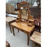 A VICTORIAN SATINWOOD DRESSING TABLE - 39" WIDE