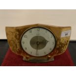 A BENTIMA 8 DAY SHELL FRONT MANTEL CLOCK