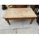 A PINE COFFEE TABLE - 36" X 22"