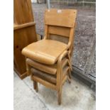 FOUR MID 20TH CENTURY BENTWOOD CHILDRENS SCHOOLS CHAIRS