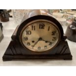 A WESTMINSTER CHIMING MANTEL CLOCK