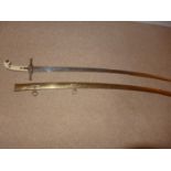 A MODERN MAMELUKE SWORD, 84CM, CURVED BLADE