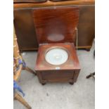 A VICTORIAN MAHOGANY BOX COMMODE