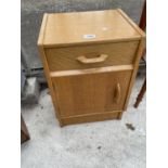 A G-PLAN E-GOMME LIGHT OAK BEDSIDE LOCKER