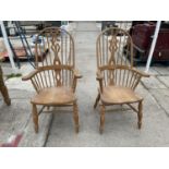 A PAIR OF WINDSOR STYLE KITHEN CHAIRS