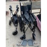 A WHEELCHAIR AND A FURTHER WALKING AID