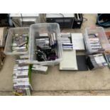 A LARGE COLLECTION OF GAMING ITEMS TO INCLUDE XBOX 360, TWO PLAYSTATION 2 CONSOLES, CONTROLLERS