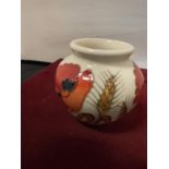 A MOORCROFT HARVEST POPPY VASE H:3 INCHES