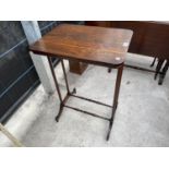 A VICTORIAN ROSEWOOD OCCASIONAL TABLE (ONE FOOT MISSING)