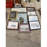 A LARGE ASSORTMENT OF FRAMED PICTURES AND PRINTS