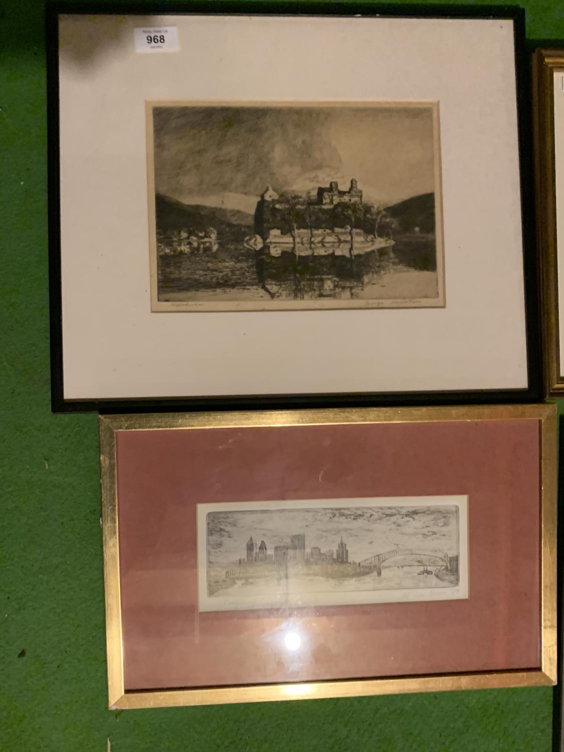 FOUR SIGNED AND FRAMED ENGRAVINGS - Image 2 of 3