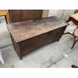 A 17TH CENTURY OAK BLANKET CHEST, 50" WIDE