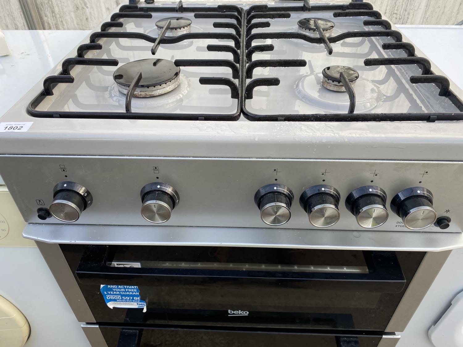 A SILVER BEKO GAS AND ELECTRIC FREESTANDING OVEN AND HOB BELIEVED WORKING OIRDER BUT NOI WARRANTY - Bild 4 aus 6