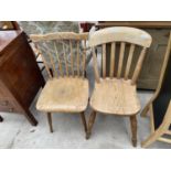 TWO KITCHEN CHAIRS