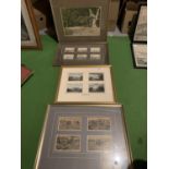 FOUR FRAMED PRINTS OF VARIOUS HISTORICAL INTEREST