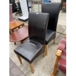 A PAIR OF MODERN DINING CHAIRS