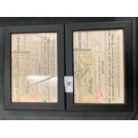 A PAIR OF DUKE OF SUTHERLAND SIGNED RECEIPTS