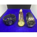 THREE VARIOUS WATCHES TO INCLUDE A LEMANS, GIANNI MORETTI, AND AN ASCOT