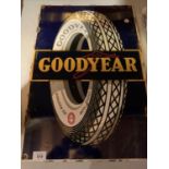 A METAL ENAMEL "GOODYEAR" SIGN