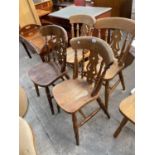 FOUR VICTORIAN STYLE KITCHEN CHAIRS