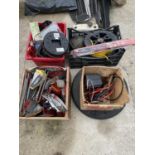 VARIOUS TOOLS AND HARDWARE - EXTENSION CABLE, JUMP LEADS ETC