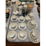 A COLLECTION OF MIXED CHINA TO INCLUDE RETRO ROYAL TUSCAN COFFEE SET