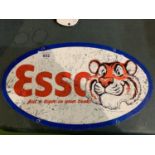 A METAL OVAL "ESSO" SIGN