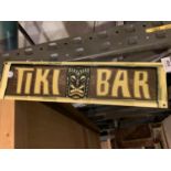 A TIN METAL GARAGE/ MAN CAVE SIGN 'TIKI BAR'