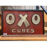 AN ILLUMINATED "OXO CUBES" SIGN
