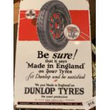 A VINTAGE STYLE TIN METAL GARAGE/ MAN CAVE SIGN ' DUNLOP'