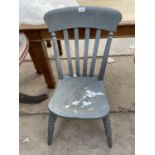 A PAINTED WINDSOR STYLE KITCHEN CHAIR