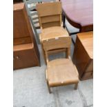 FOUR MID 20TH CENTURY CHILDS SCHOOL CHAIRS