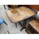 A SMALL VICTORIAN WALNUT SUTHERLAND TABLE