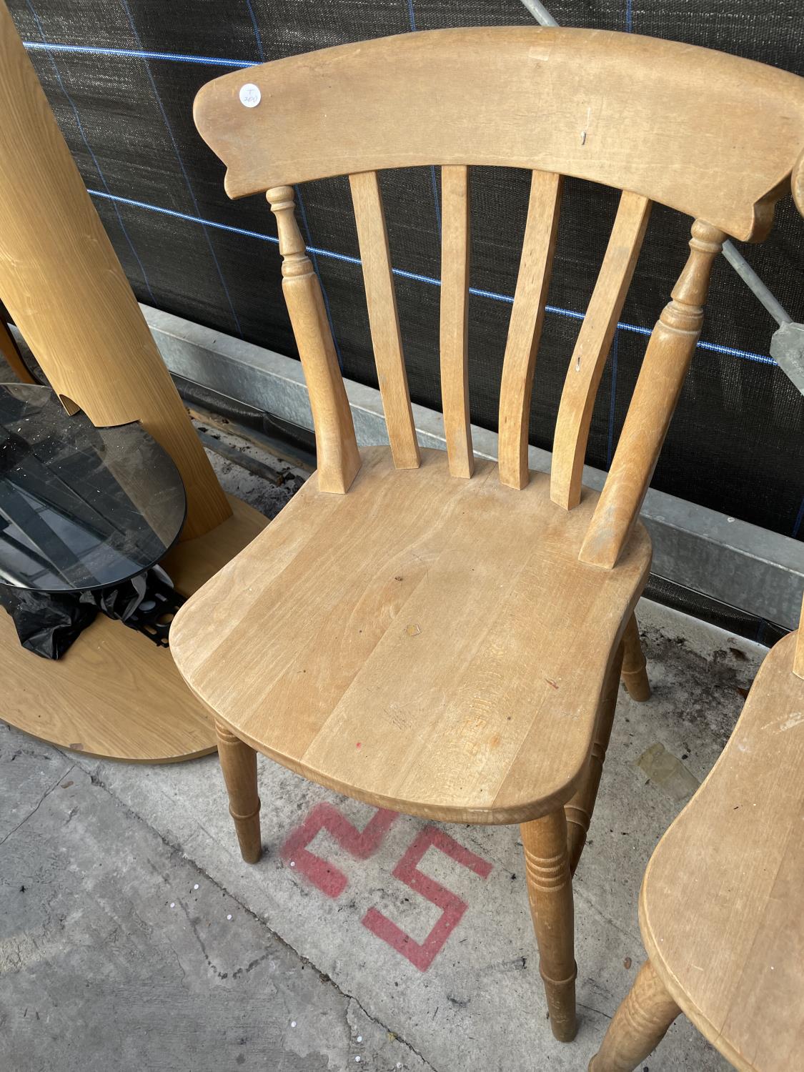 THREE VICTORIAN STYLE KITCHEN CHAIRS - Image 4 of 4