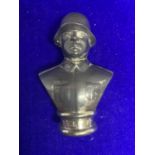 A SMALL SPELTER FIGURE OF A GERMAN SOLDIER, 6.5CM (A/F)