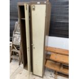 TWO SINGLE DOOR TALL LOCKERS