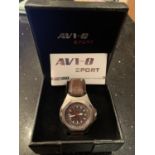 A NEW AND BOXED AVI -8 SPORT WRIST WATCH IN WORKING ORDER