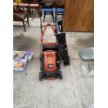 AM ELECTRIC LAWNMOWER AND A WORKMATE BENCH