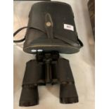 A PAIR OF 10X50 AJAX BINOCULARS TO INCLUDE CASE