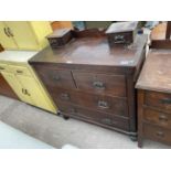 A VICTORIAN MAHOGANY DRESSING CHEST BASE