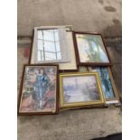 A LARGE ASSORTMENT OF FRAMED PRINTS AND PICTURES