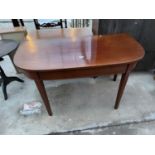 A 19TH CENTURY MAHOGANY D-END TABLE