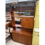 A RETRO TEAK LOUNGE UNIT, 36" WIDE