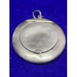 A HALLMARKED BIRMINGHAM SILVER COMPACT WITH MIRROR