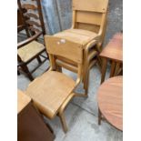 FOUR MID 20TH CENTURY CHILDS SCHOOL CHAIRS