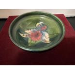 A MOORCROFT TRINKET BOWL D:11 CM 'HIBISCUS'