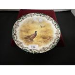 A HAND PAINTED AND SIGNED (D BIRBECK) CAULDON PLAQUE 'PHEASANT'