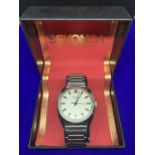 A SEKONDA WRIST WATCH IN A PRESENTATION BOX