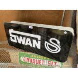 A 'SWAN' DOUBLE SIDED ADVERTISING SIGN