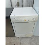 A WHITE ZANUSSI CONDENSER DRYER IN W/O BUT NO WARRENTY